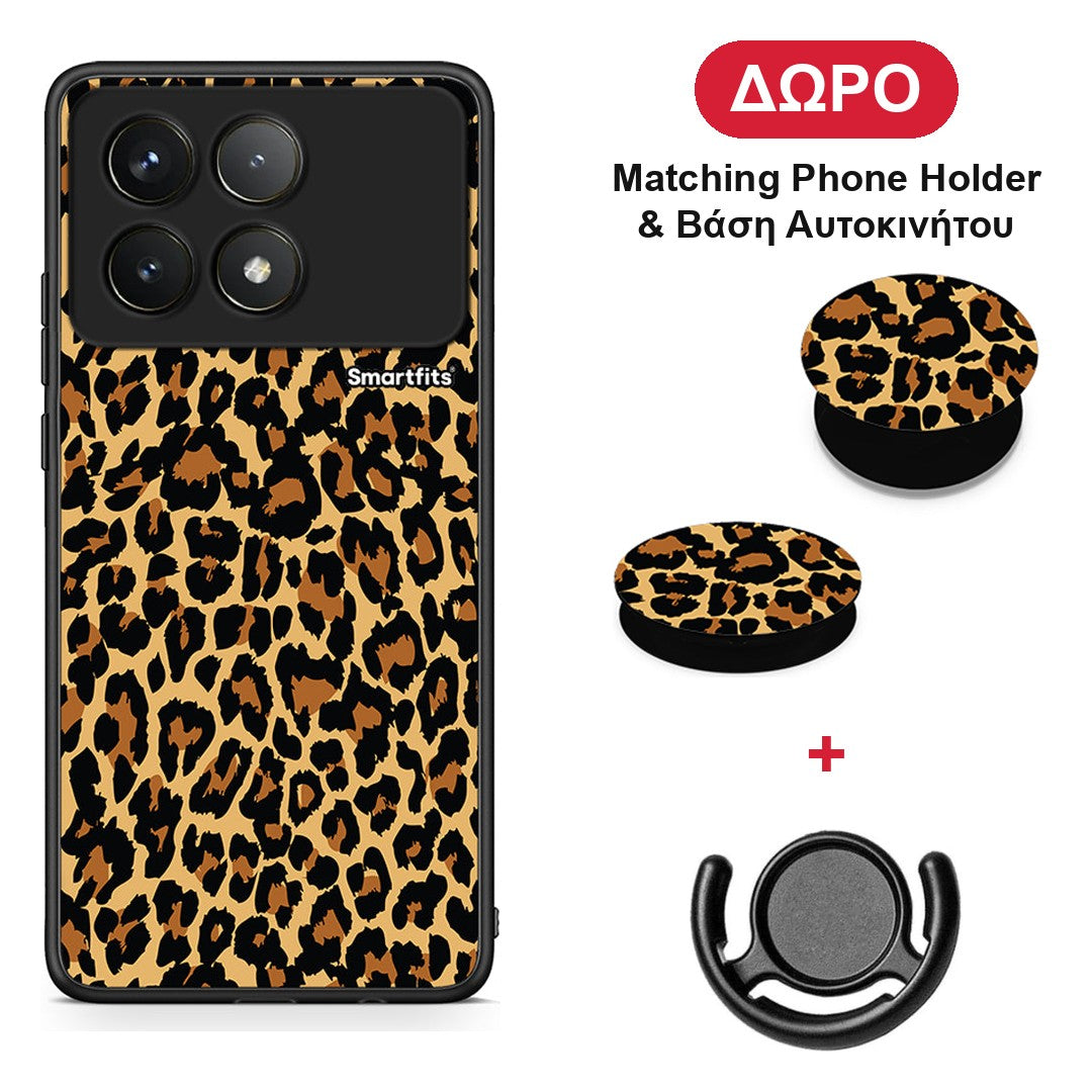 Animal Leopard - Xiaomi Poco F6 Pro 5G θήκη + Δώρο Phone Holder & Βάση Αυτοκινήτου