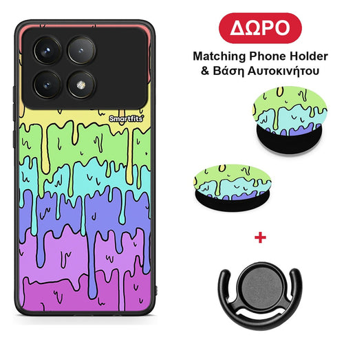 Melting Rainbow - Xiaomi Poco F6 Pro 5G θήκη + Δώρο Phone Holder & Βάση Αυτοκινήτου