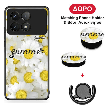 Summer Daisies - Xiaomi Poco F6 Pro 5G θήκη + Δώρο Phone Holder & Βάση Αυτοκινήτου