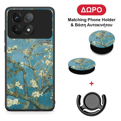 White Blossoms - Xiaomi Poco F6 Pro 5G θήκη + Δώρο Phone Holder & Βάση Αυτοκινήτου