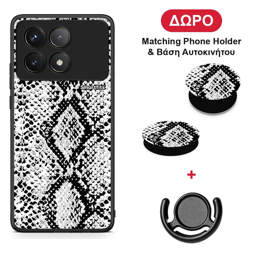 Animal White Snake - Xiaomi Poco F6 Pro 5G θήκη + Δώρο Phone Holder & Βάση Αυτοκινήτου