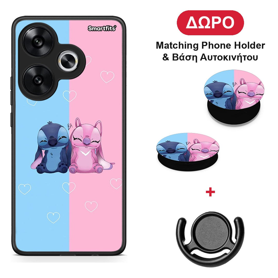 Stitch And Angel - Xiaomi Poco F6 θήκη + Δώρο Phone Holder & Βάση Αυτοκινήτου