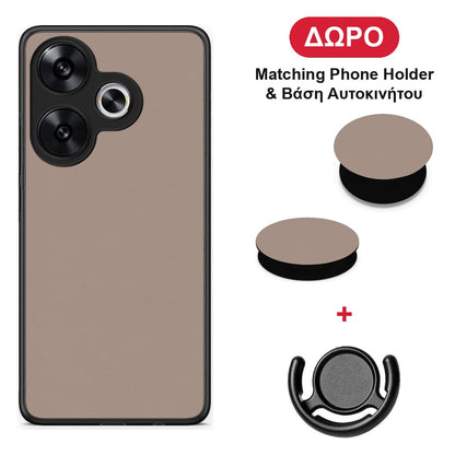 Warm Taupe - Xiaomi Poco F6 θήκη + Δώρο Phone Holder & Βάση Αυτοκινήτου