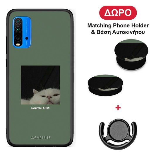 Bitch Surprise - Xiaomi Poco M3 θήκη + Δώρο Phone Holder & Βάση Αυτοκινήτου