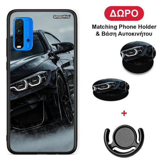 Black BMW - Xiaomi Poco M3 θήκη + Δώρο Phone Holder & Βάση Αυτοκινήτου
