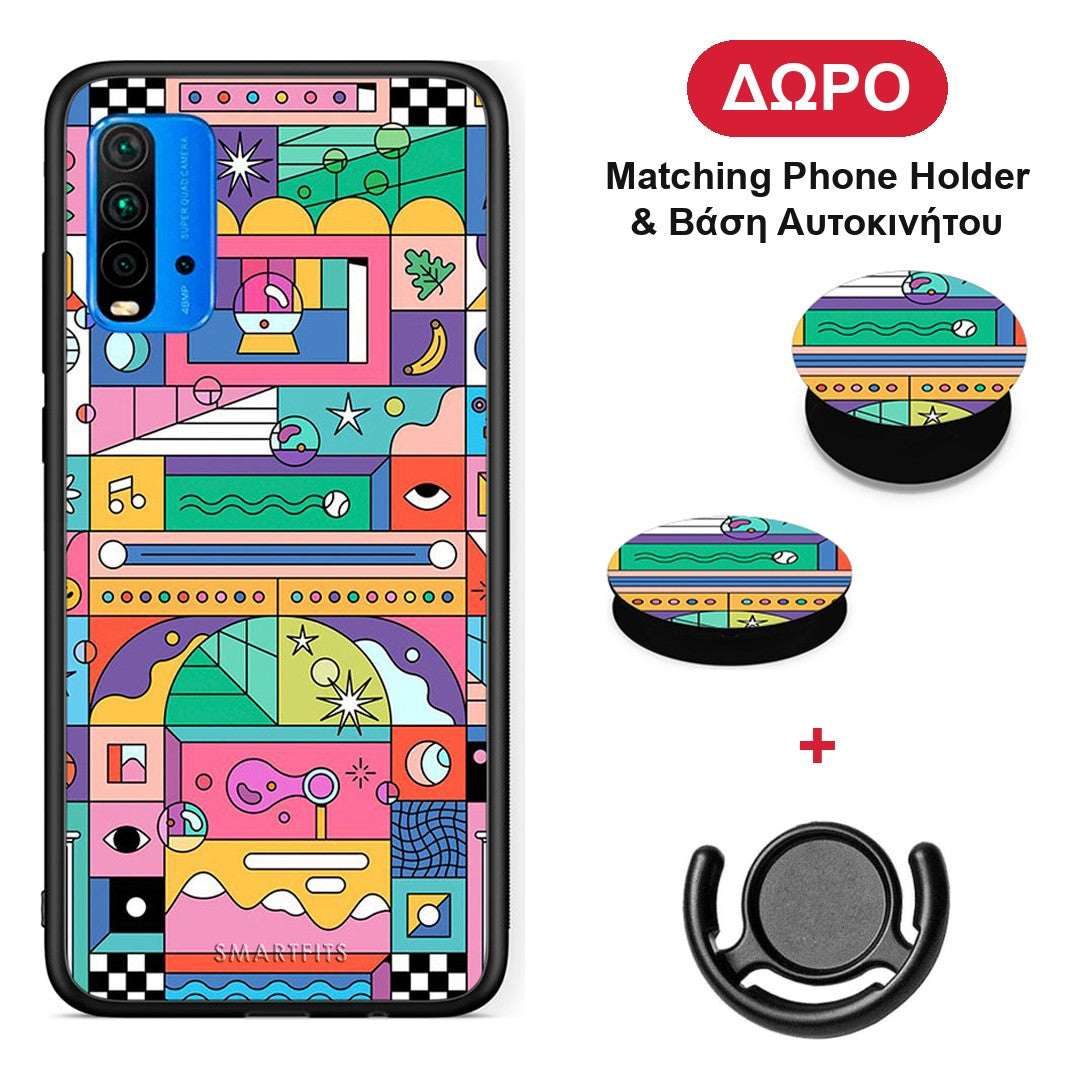 Bubbles Soap - Xiaomi Poco M3 θήκη + Δώρο Phone Holder & Βάση Αυτοκινήτου