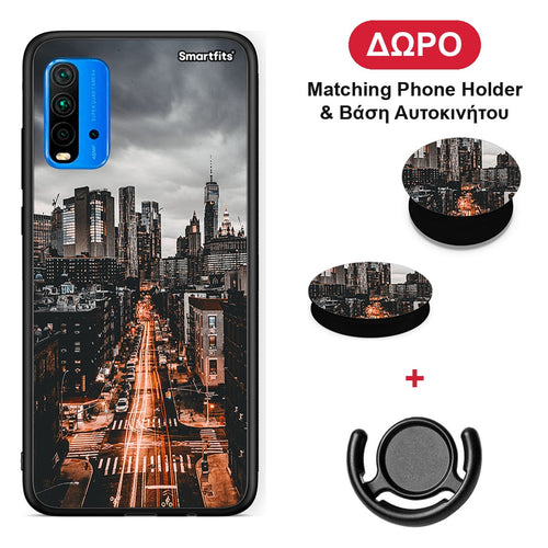 City Lights - Xiaomi Poco M3 θήκη + Δώρο Phone Holder & Βάση Αυτοκινήτου