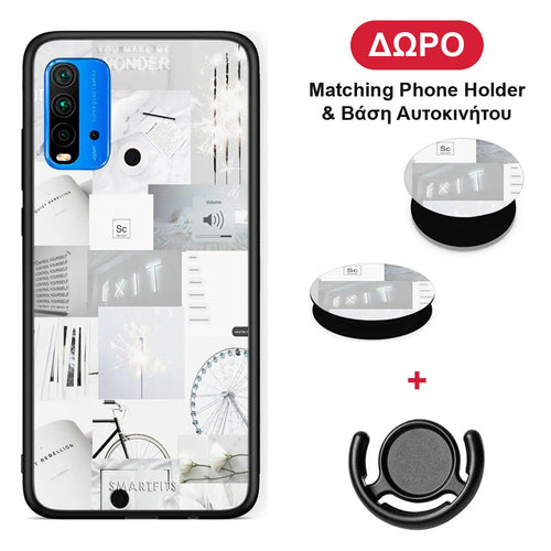 Collage Make Me Wonder - Xiaomi Poco M3 θήκη + Δώρο Phone Holder & Βάση Αυτοκινήτου