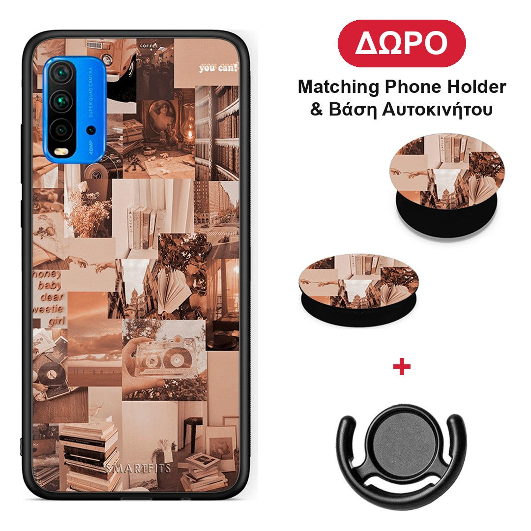 Collage You Can - Xiaomi Poco M3 θήκη + Δώρο Phone Holder & Βάση Αυτοκινήτου