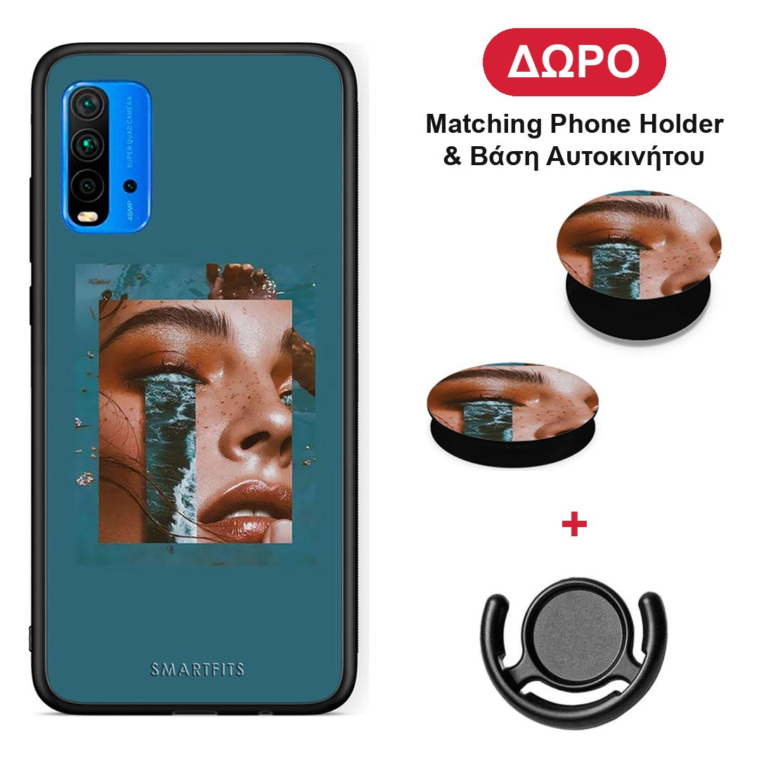 Cry An Ocean - Xiaomi Poco M3 θήκη + Δώρο Phone Holder & Βάση Αυτοκινήτου