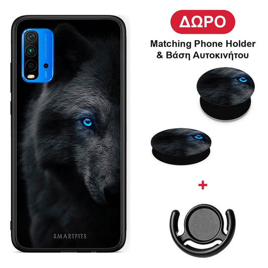 Dark Wolf - Xiaomi Poco M3 θήκη + Δώρο Phone Holder & Βάση Αυτοκινήτου