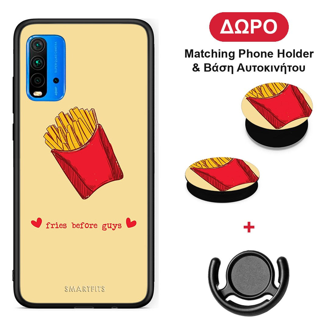 Fries Before Guys - Xiaomi Poco M3 θήκη + Δώρο Phone Holder & Βάση Αυτοκινήτου