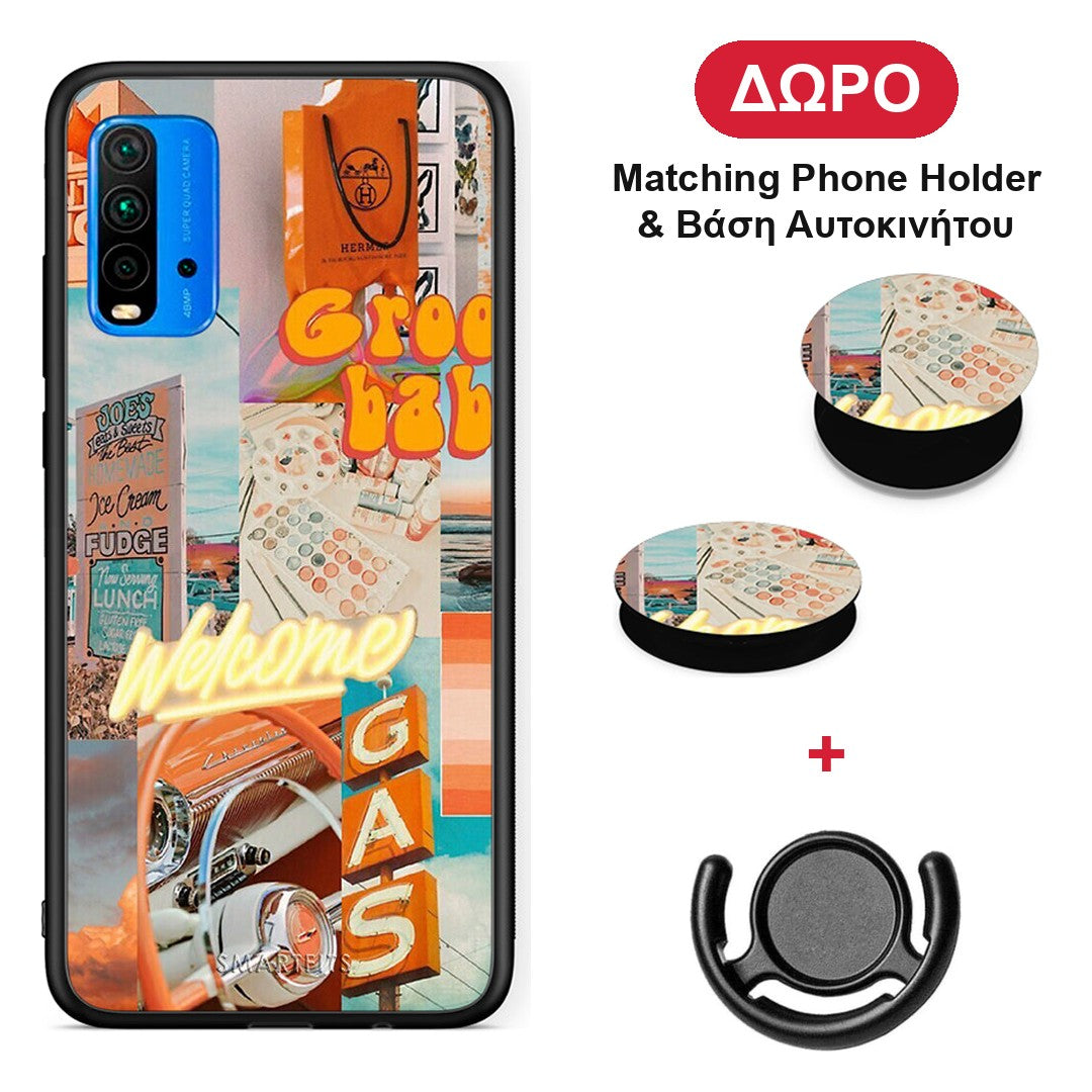 Groovy Babe - Xiaomi Poco M3 θήκη + Δώρο Phone Holder & Βάση Αυτοκινήτου