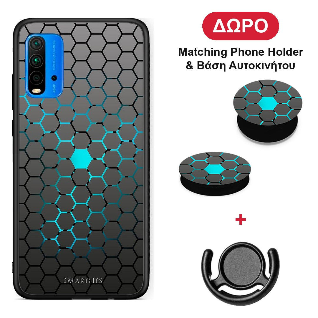 Geometric Hexagonal - Xiaomi Poco M3 θήκη + Δώρο Phone Holder & Βάση Αυτοκινήτου