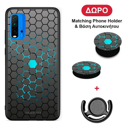Geometric Hexagonal - Xiaomi Poco M3 θήκη + Δώρο Phone Holder & Βάση Αυτοκινήτου