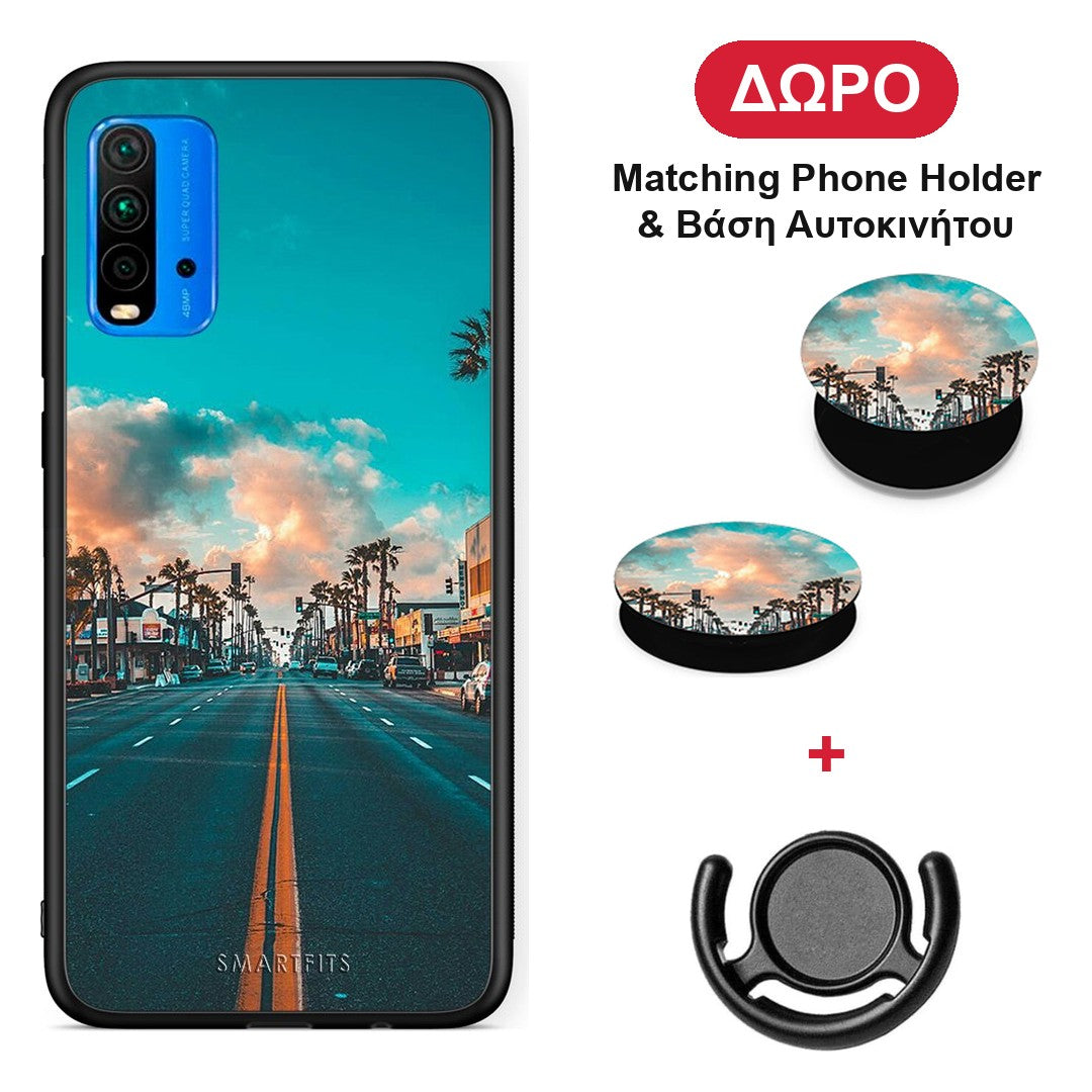 Landscape City - Xiaomi Poco M3 θήκη + Δώρο Phone Holder & Βάση Αυτοκινήτου