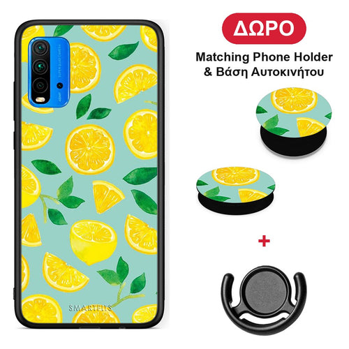 Lemons - Xiaomi Poco M3 θήκη + Δώρο Phone Holder & Βάση Αυτοκινήτου