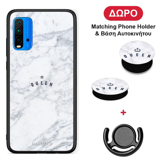 Marble Queen - Xiaomi Poco M3 θήκη + Δώρο Phone Holder & Βάση Αυτοκινήτου