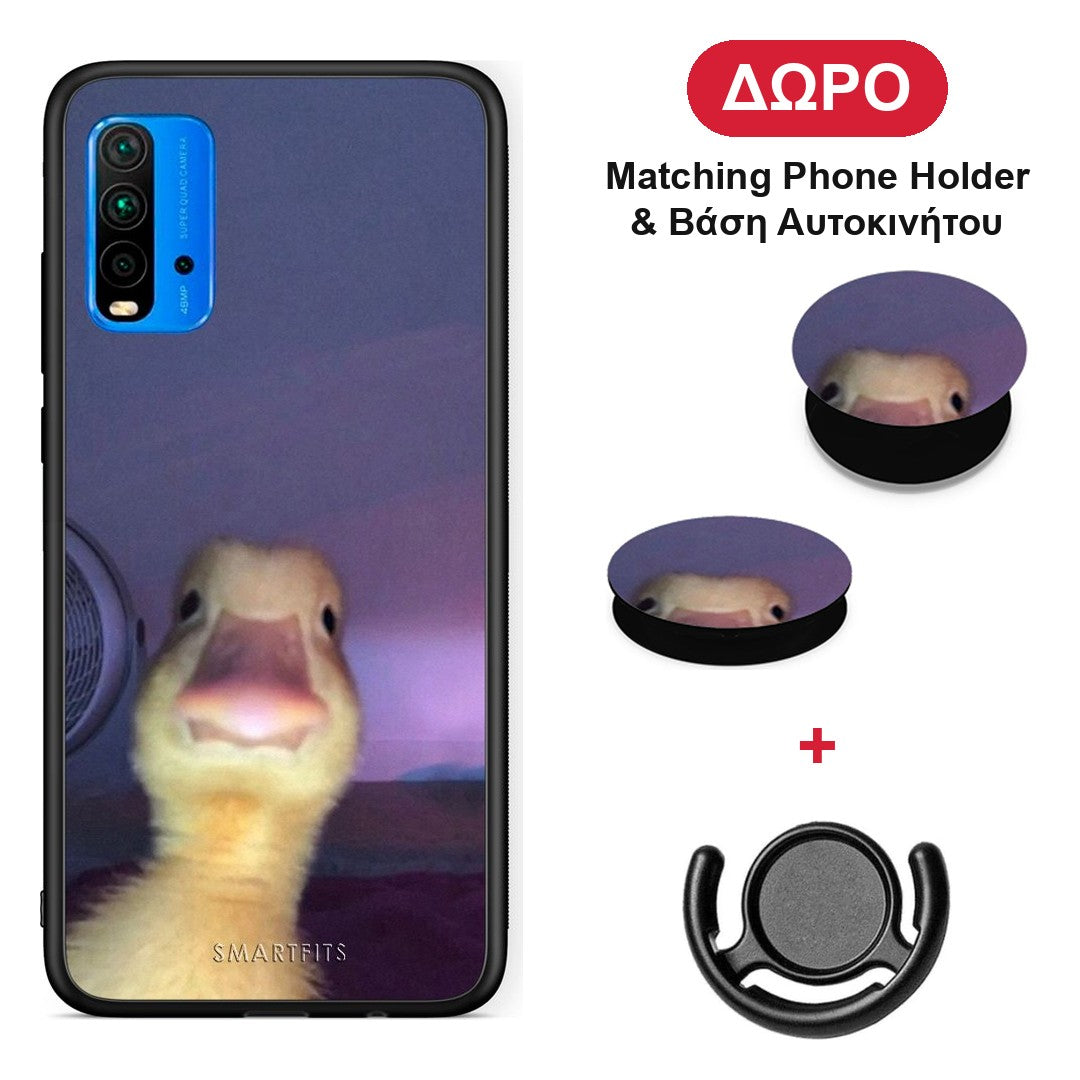 Meme Duck - Xiaomi Poco M3 θήκη + Δώρο Phone Holder & Βάση Αυτοκινήτου