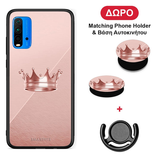 Minimal Crown - Xiaomi Poco M3 θήκη + Δώρο Phone Holder & Βάση Αυτοκινήτου