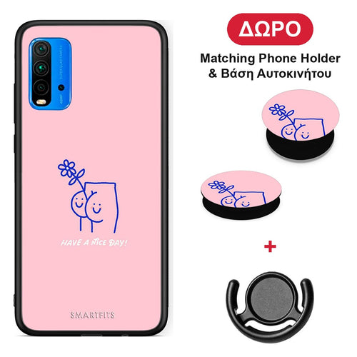 Nice Day - Xiaomi Poco M3 θήκη + Δώρο Phone Holder & Βάση Αυτοκινήτου