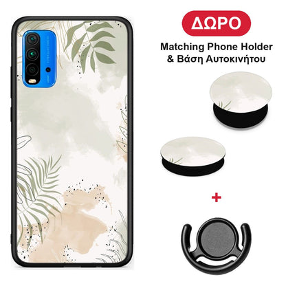 Nude Plants - Xiaomi Poco M3 θήκη + Δώρο Phone Holder & Βάση Αυτοκινήτου