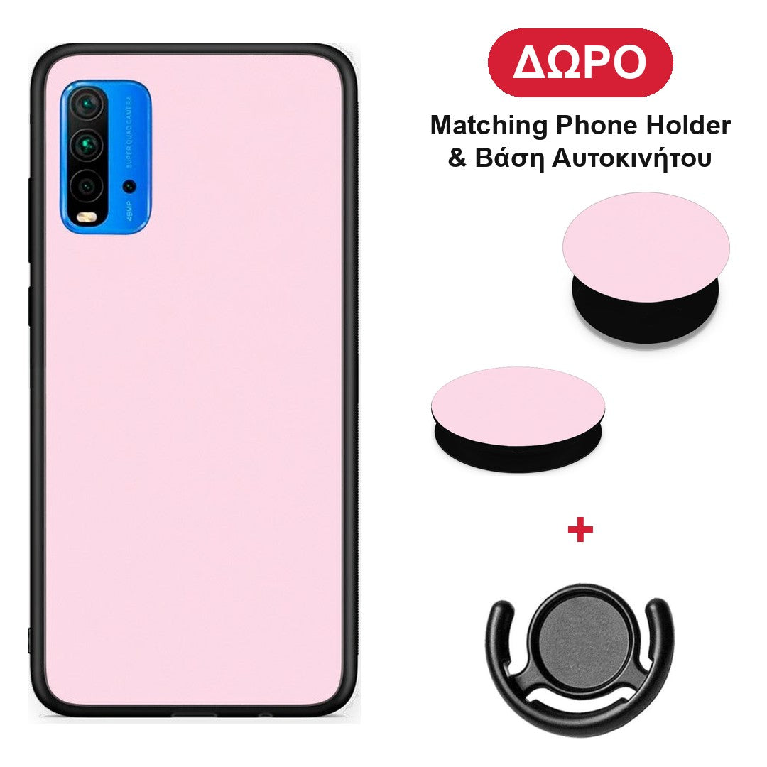 Pale Pink - Xiaomi Poco M3 θήκη + Δώρο Phone Holder & Βάση Αυτοκινήτου
