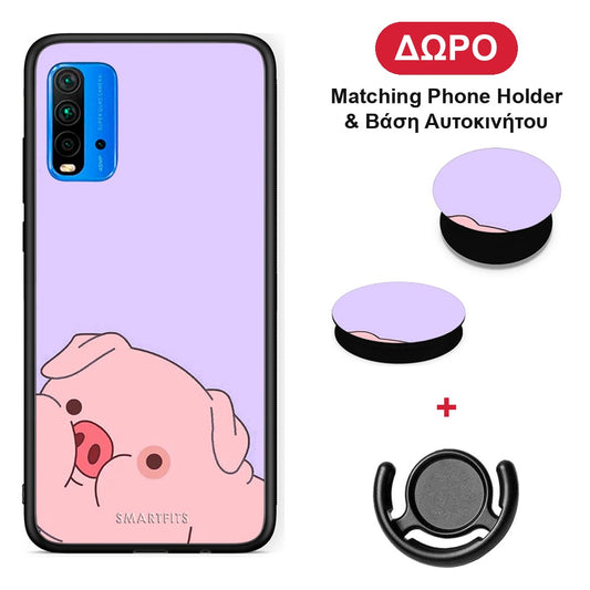 Pig Love 2 - Xiaomi Poco M3 θήκη + Δώρο Phone Holder & Βάση Αυτοκινήτου