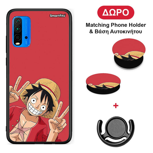 Pirate Luffy - Xiaomi Poco M3 θήκη + Δώρο Phone Holder & Βάση Αυτοκινήτου
