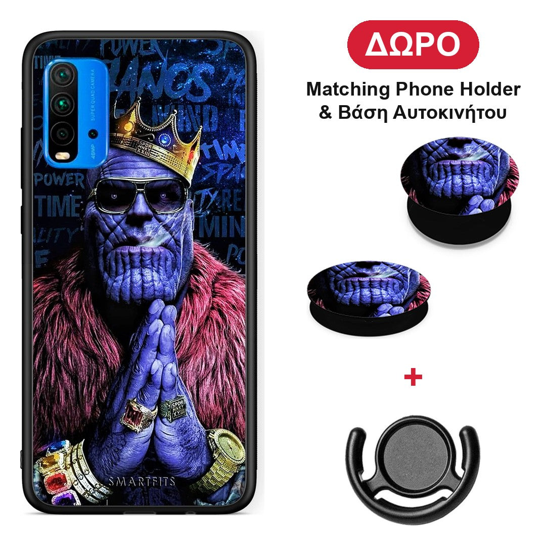 PopArt Thanos - Xiaomi Poco M3 θήκη + Δώρο Phone Holder & Βάση Αυτοκινήτου