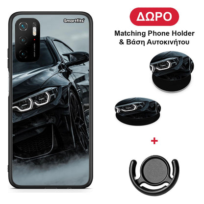 Black BMW - Xiaomi Poco M3 Pro θήκη + Δώρο Phone Holder & Βάση Αυτοκινήτου