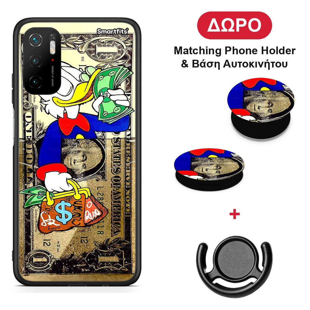 Duck Money - Xiaomi Poco M3 Pro θήκη + Δώρο Phone Holder & Βάση Αυτοκινήτου