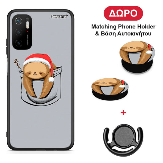 Xmas Zzzz - Xiaomi Poco M3 Pro θήκη + Δώρο Phone Holder & Βάση Αυτοκινήτου