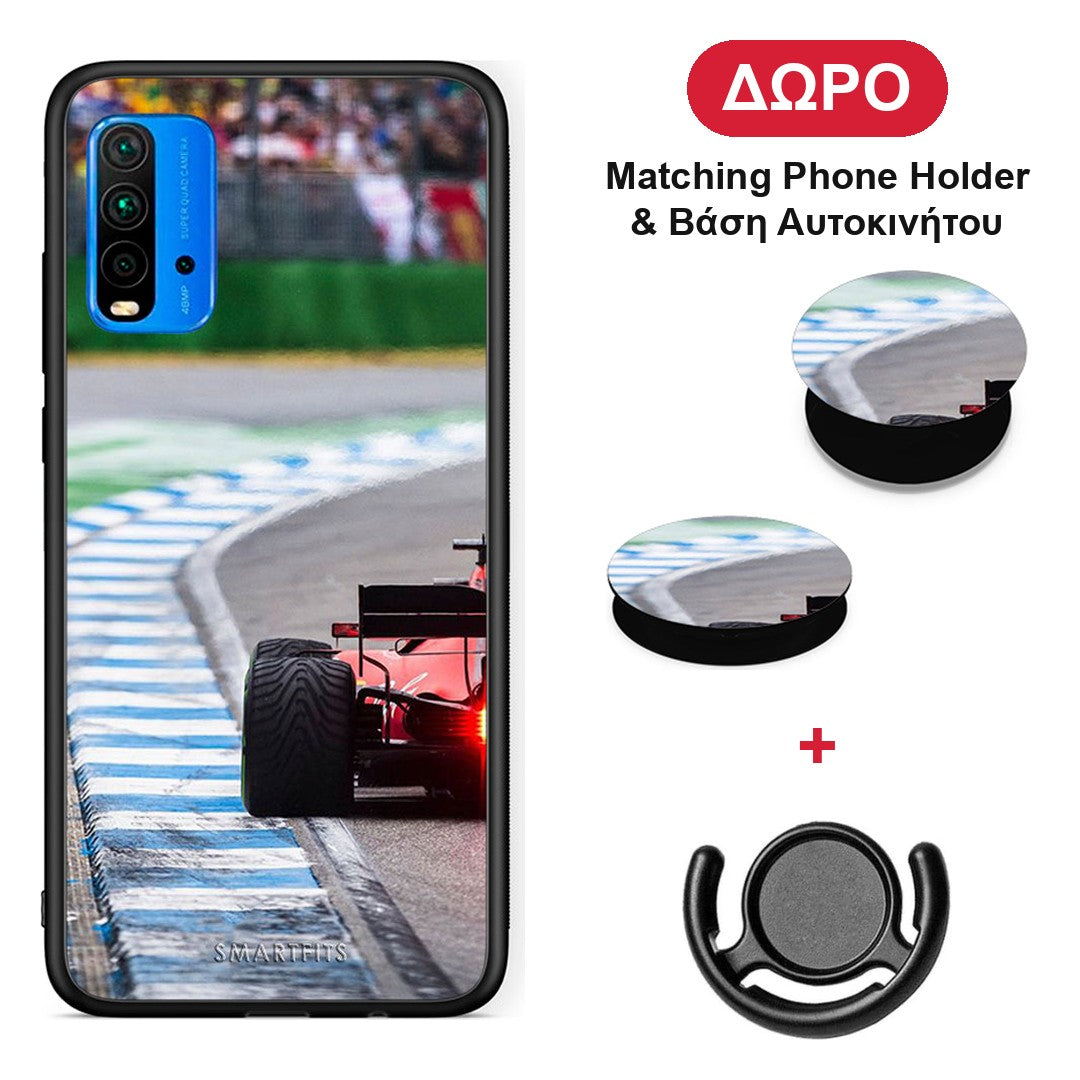 Racing Vibes - Xiaomi Poco M3 θήκη + Δώρο Phone Holder & Βάση Αυτοκινήτου