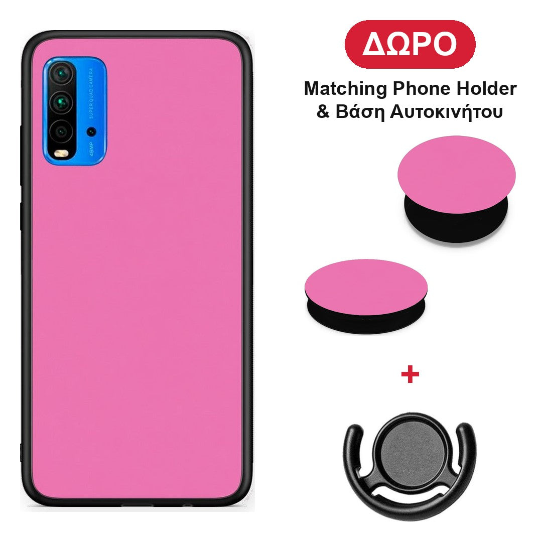 Rose Pink - Xiaomi Poco M3 θήκη + Δώρο Phone Holder & Βάση Αυτοκινήτου