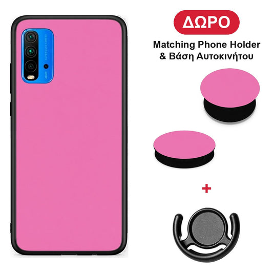 Rose Pink - Xiaomi Poco M3 θήκη + Δώρο Phone Holder & Βάση Αυτοκινήτου