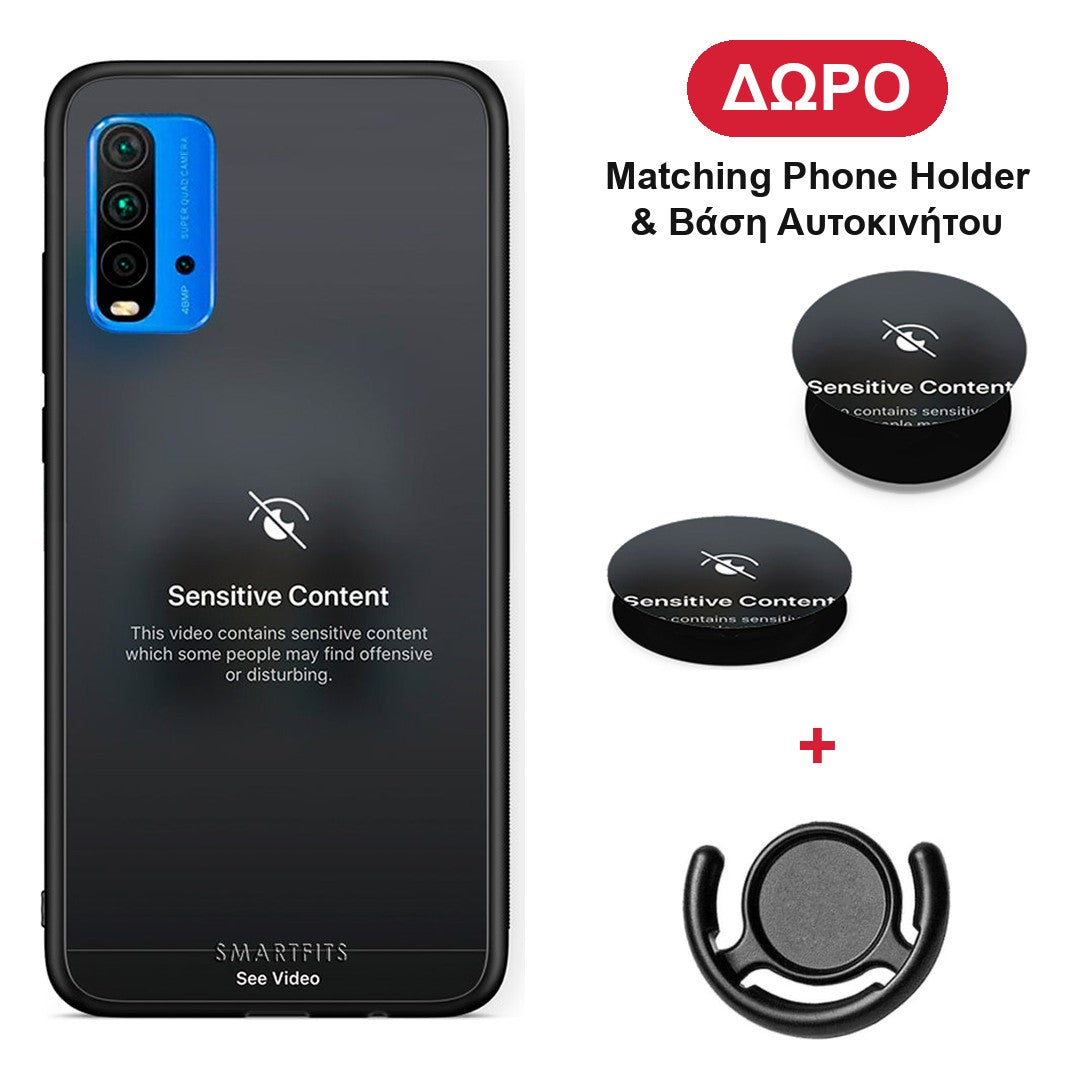 Sensitive Content - Xiaomi Poco M3 θήκη + Δώρο Phone Holder & Βάση Αυτοκινήτου