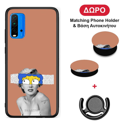 Sim Merilyn - Xiaomi Poco M3 θήκη + Δώρο Phone Holder & Βάση Αυτοκινήτου
