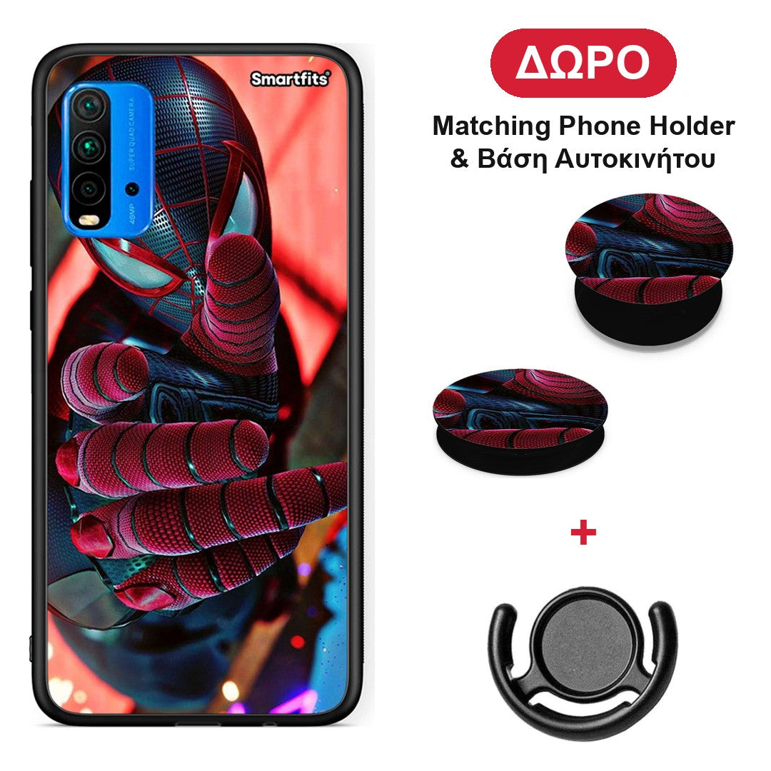 Spider Hand - Xiaomi Poco M3 θήκη + Δώρο Phone Holder & Βάση Αυτοκινήτου