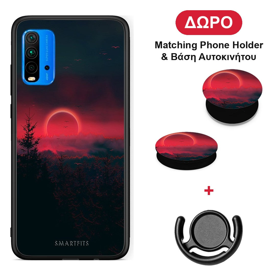 Tropic Sunset - Xiaomi Poco M3 θήκη + Δώρο Phone Holder & Βάση Αυτοκινήτου