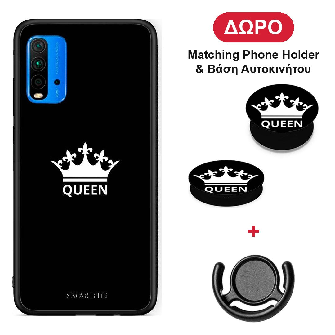 Valentine Queen - Xiaomi Poco M3 θήκη + Δώρο Phone Holder & Βάση Αυτοκινήτου