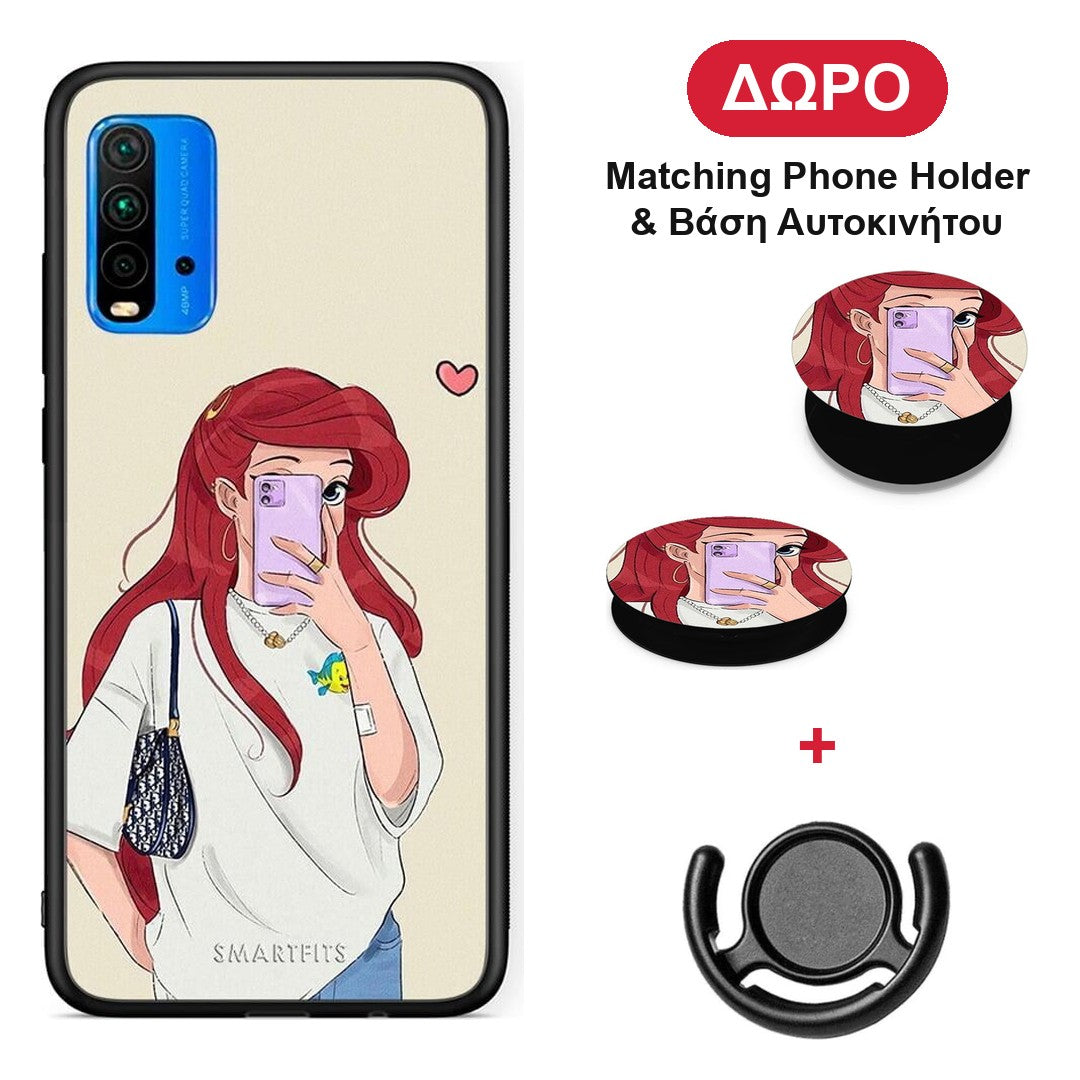 Walking Mermaid - Xiaomi Poco M3 θήκη + Δώρο Phone Holder & Βάση Αυτοκινήτου