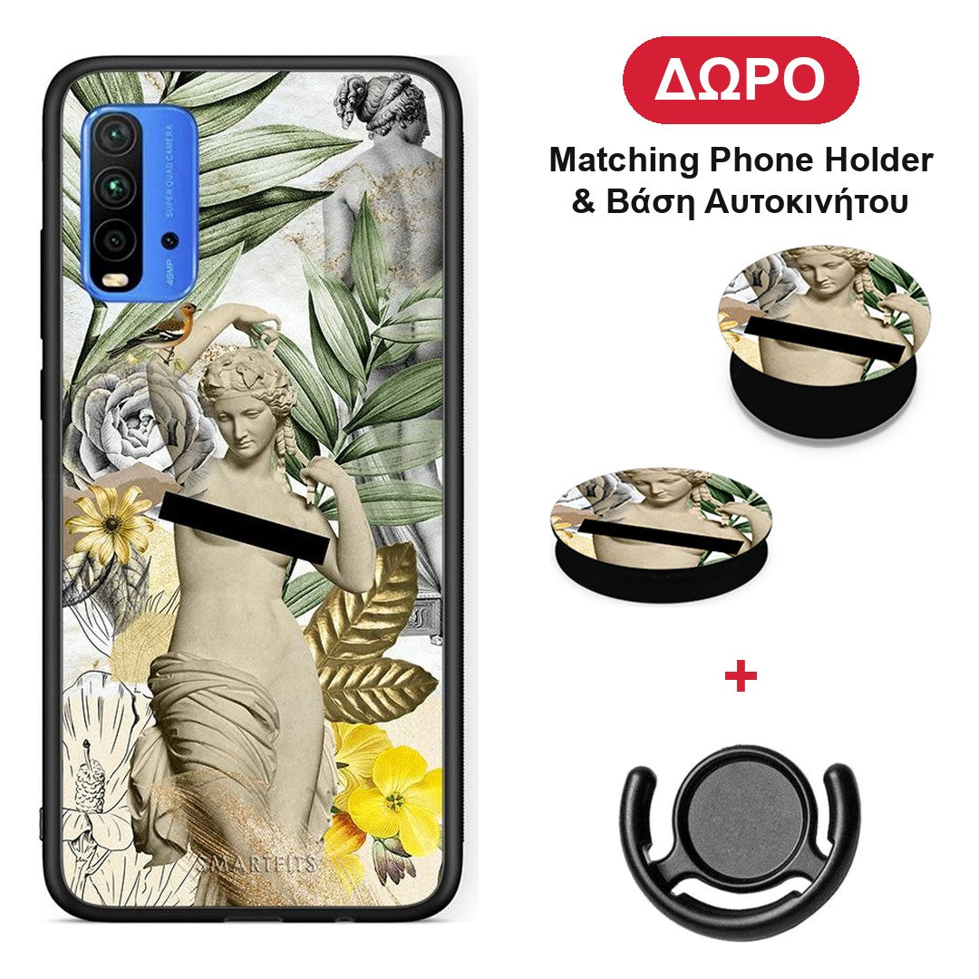 Woman Statue - Xiaomi Poco M3 θήκη + Δώρο Phone Holder & Βάση Αυτοκινήτου