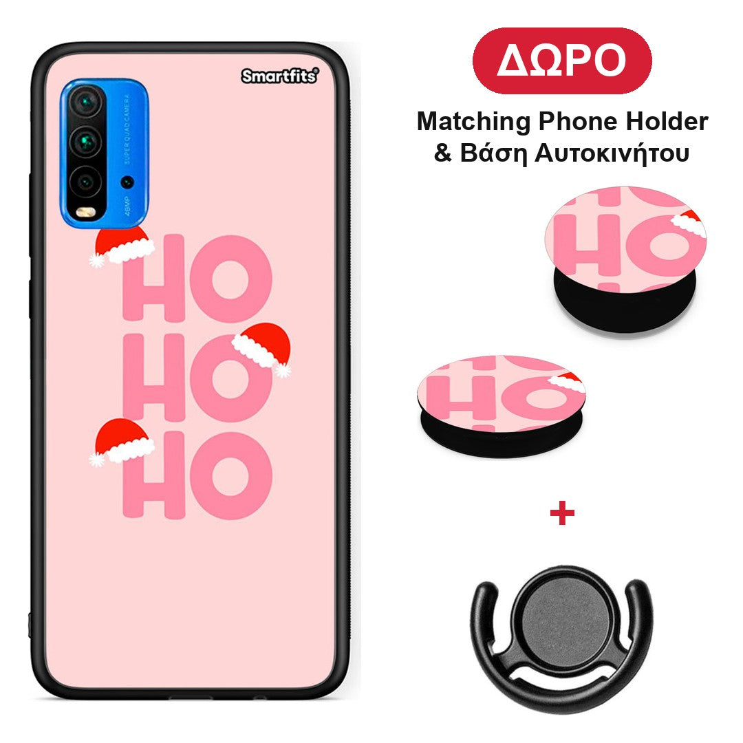 Xmas Ho Ho Ho - Xiaomi Poco M3 θήκη + Δώρο Phone Holder & Βάση Αυτοκινήτου