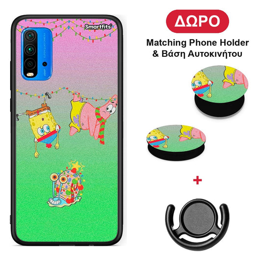 Xmas Lights - Xiaomi Poco M3 θήκη + Δώρο Phone Holder & Βάση Αυτοκινήτου