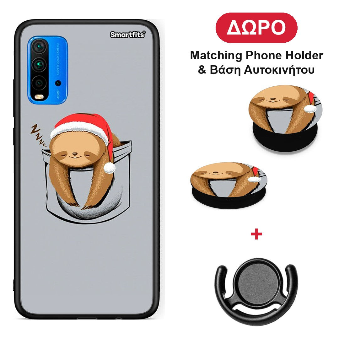 Xmas Zzzz - Xiaomi Poco M3 θήκη + Δώρο Phone Holder & Βάση Αυτοκινήτου