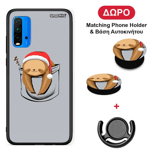 Xmas Zzzz - Xiaomi Poco M3 θήκη + Δώρο Phone Holder & Βάση Αυτοκινήτου