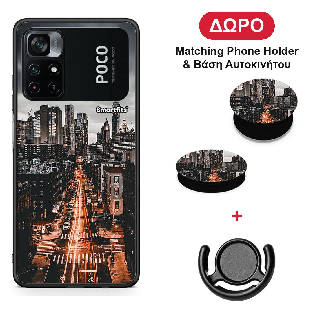 City Lights - Xiaomi Poco M4 Pro 4G θήκη + Δώρο Phone Holder & Βάση Αυτοκινήτου