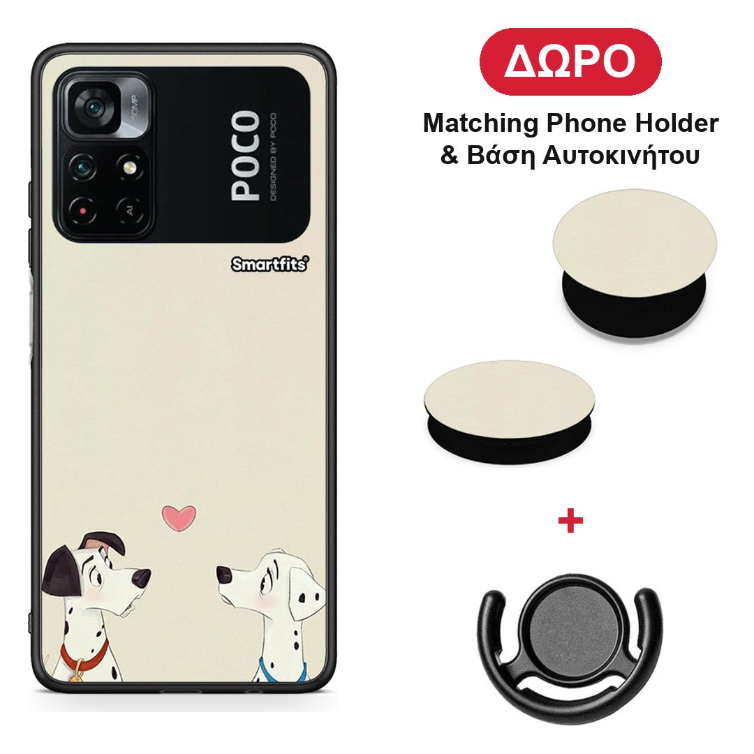 Dalmatians Love - Xiaomi Poco M4 Pro 4G θήκη + Δώρο Phone Holder & Βάση Αυτοκινήτου