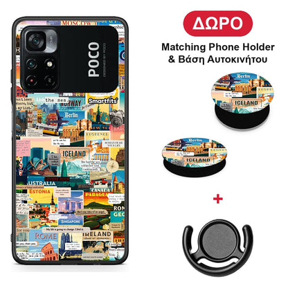 Live To Travel - Xiaomi Poco M4 Pro 4G θήκη + Δώρο Phone Holder & Βάση Αυτοκινήτου